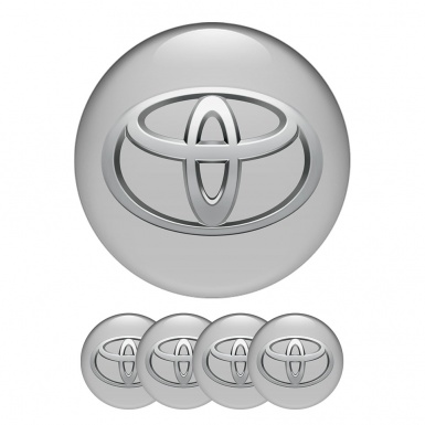 Toyota Wheel Center Caps Emblem Gray Line 