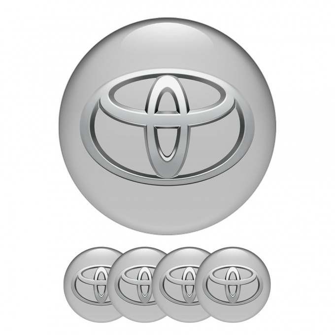 Toyota Wheel Center Caps Emblem Gray Line 