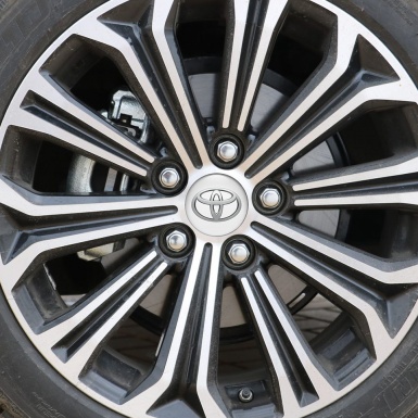 Toyota Wheel Center Cap Domed Stickers Light Gray Logo 3D