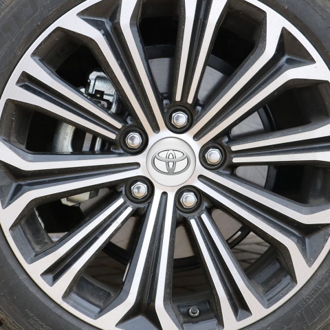 Toyota Wheel Center Cap Domed Stickers Light Gray Logo 3D