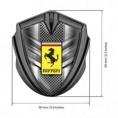 Ferrari Bodyside Emblem Graphite Metal Elements Design