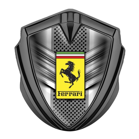 Ferrari Bodyside Emblem Graphite Metal Elements Design