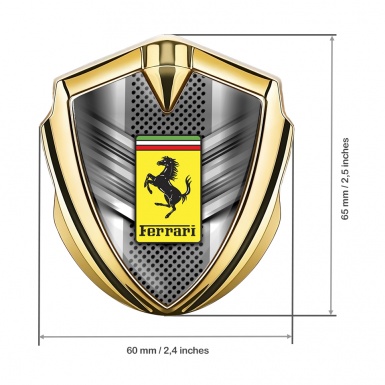 Ferrari Bodyside Emblem Gold Metal Elements Design