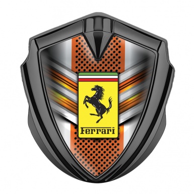 Ferrari 3D Car Metal Emblem Graphite Metal Elements Color Design