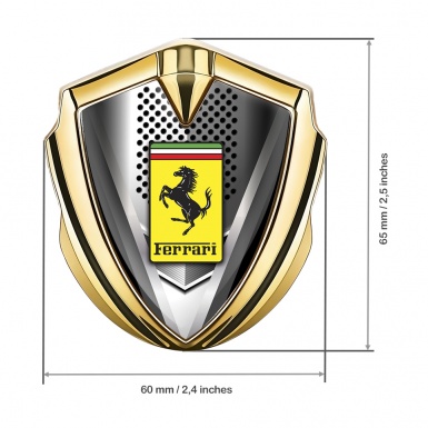 Ferrari Tuning Emblem Self Adhesive Gold Dark Grind Edition