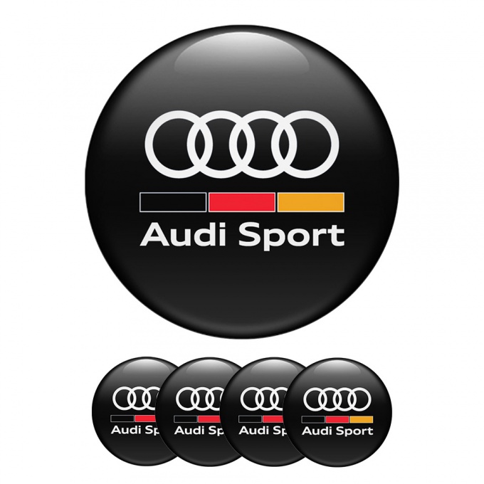 Audi Silikone Stickers Center Wheels Cap Sport Series, Wheel Emblems, Stickers