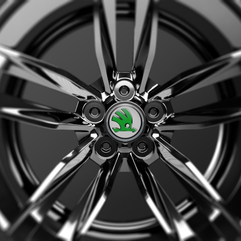 Skoda Wheel Center Cap Domed Stickers Different 3D Design