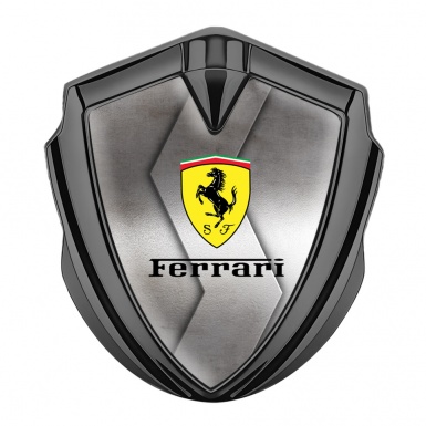 Ferrari Metal Emblem Self Adhesive Graphite Modern Design