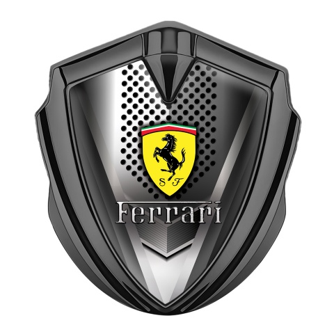 Ferrari Metal Emblem Self Adhesive Graphite Engine Cover Design