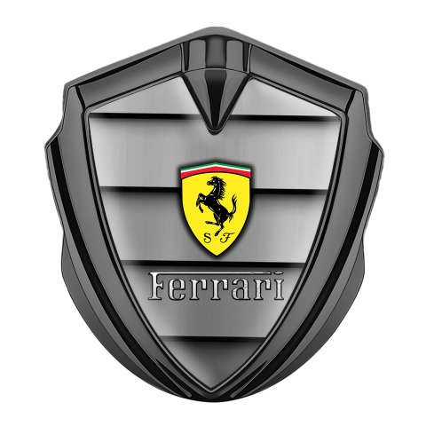 Ferrari Trunk Emblem Badge Graphite Grey Engine Cover Design