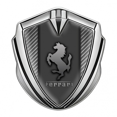 Ferrari Fender Metal Emblem Silver Light Carbon Sides Edition