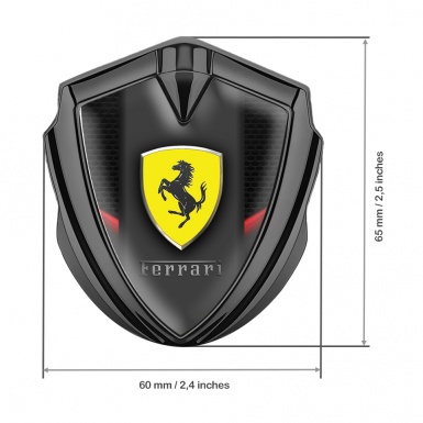 Ferrari 3D Car Metal Emblem Graphite Dark Wall Classic Logo Edition