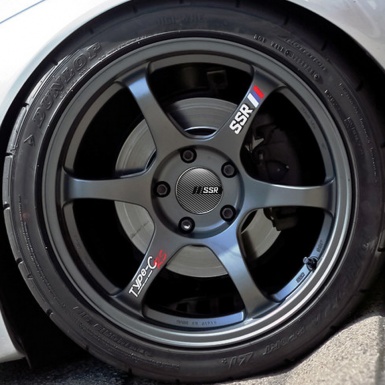 SSR Center Hub Dome Stickers Gray Furious Carbon