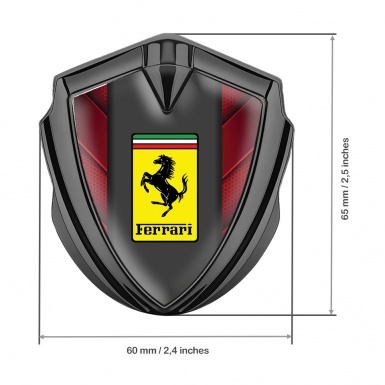 Ferrari Trunk Emblem Badge Graphite Red Plates Classic Logo