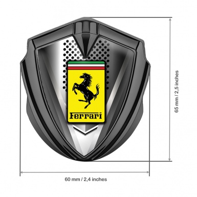 Ferrari Metal Emblem Self Adhesive Graphite Engine Cover Edition