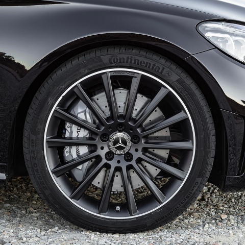 Mercedes Benz Domed Stickers Wheel Center Cap Retro