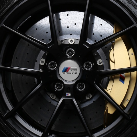 BMW  M Performance Silicone Stickers Center Hub Unique Gray Design 