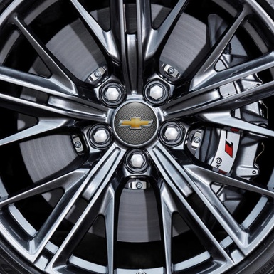Chevrolet Center Hub Dome Stickers Carbon Style