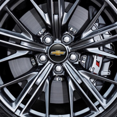 Chevrolet Silicone Stickers Center Hub 3D Black Version