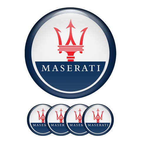 Maserati Wheel Center Cap Domed Stickers classic