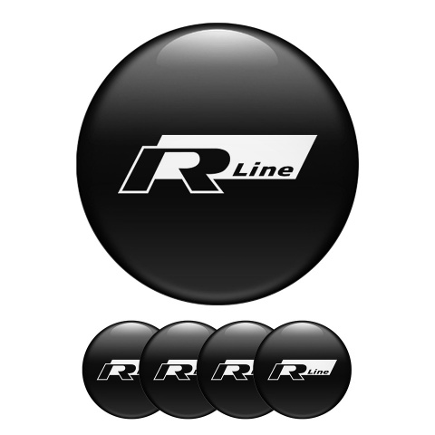 VW R Line Sticker Wheel Center Hub Cap Logo Print, Wheel Emblems, Stickers