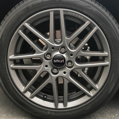Smart Wheel Center Cap Domed Stickers Black Edition