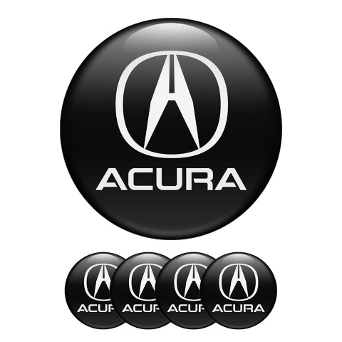 Acura Domed Stickers Wheel Center Cap White