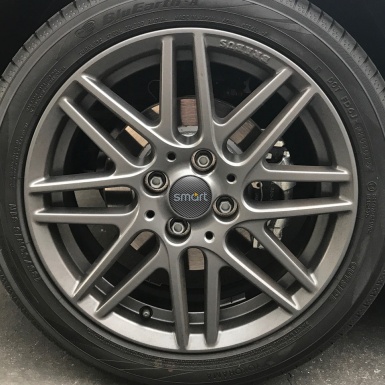 Smart Center Hub Dome Stickers Carbon Style