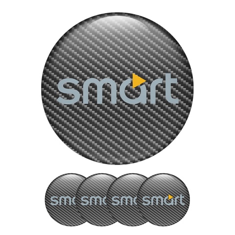 Smart Center Hub Dome Stickers Carbon Style