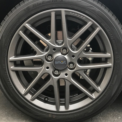 Smart Center Hub Dome Stickers Carbon Style