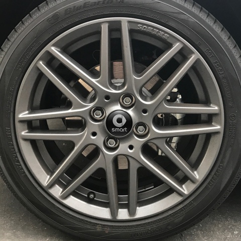 Smart Wheel Center Cap Domed Stickers New Style Logo