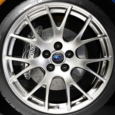 Subaru Silicone Stickers Center Hub Black and Blue