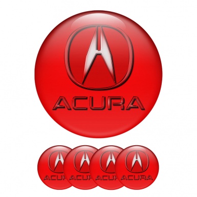 Acura Wheel Center Caps Emblem Red Storm