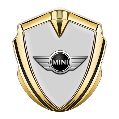 Mini Cooper Tuning Emblem Self Adhesive Gold Grey Template Classic Logo