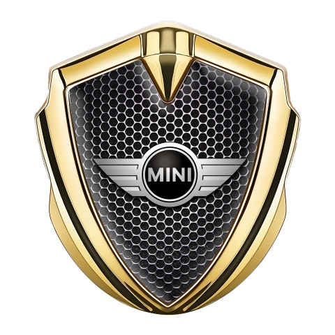 Mini Cooper Self Adhesive Bodyside Emblem Gold Dark Hex Classic Logo