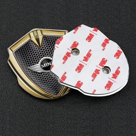 Mini Cooper Self Adhesive Bodyside Emblem Gold Dark Hex Classic Logo
