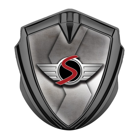 Mini Cooper S Self Adhesive Bodyside Emblem Graphite Bevel Classic Edition