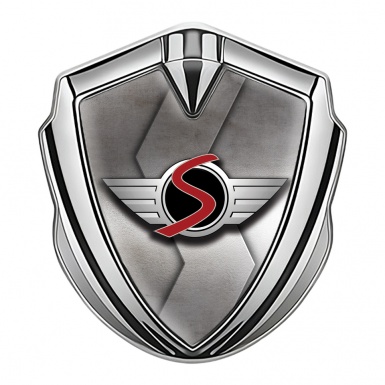 Mini Cooper S Self Adhesive Bodyside Emblem Silver Bevel Classic Edition