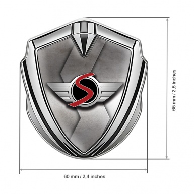 Mini Cooper S Self Adhesive Bodyside Emblem Silver Bevel Classic Edition
