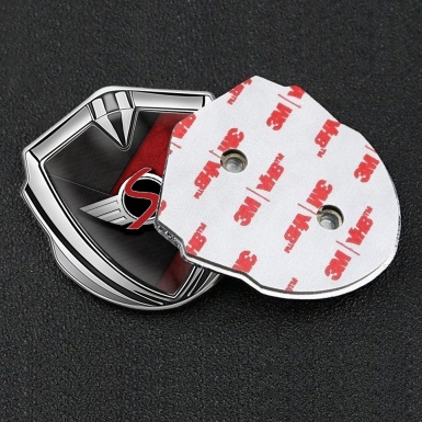 Mini Cooper S Bodyside Emblem Silver Dark Plates Red Surface Edition