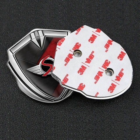 Mini Cooper S Bodyside Emblem Silver Dark Plates Red Surface Edition