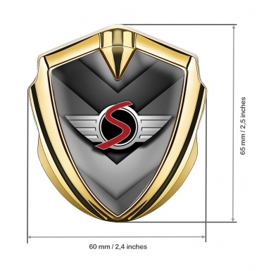 Mini Cooper S Bodyside Badge Self Adhesive Gold V Plates Classic Logo