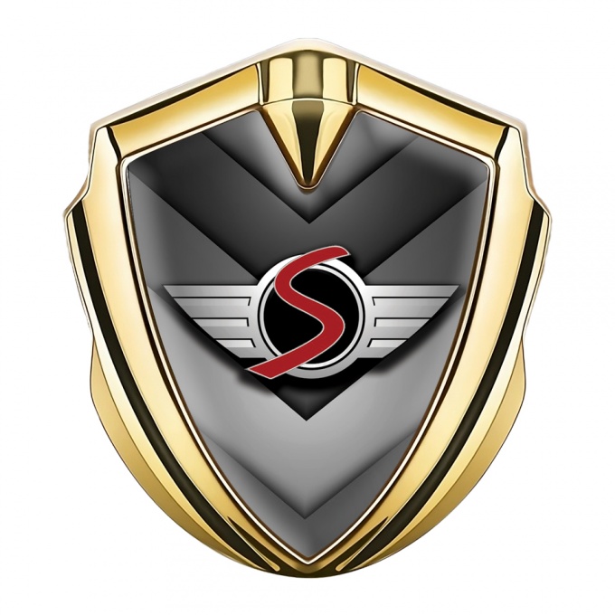 Mini Cooper S Bodyside Badge Self Adhesive Gold V Plates Classic Logo
