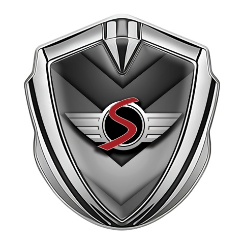 Mini Cooper S Bodyside Badge Self Adhesive Silver V Plates Classic Logo