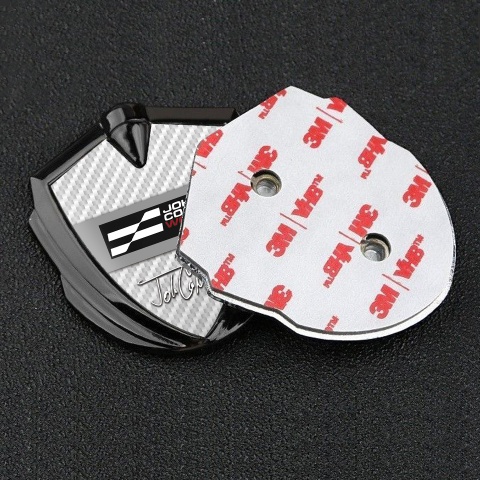 Mini Cooper Trunk Emblem Badge Graphite White Carbon John Cooper Logo