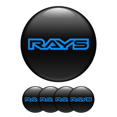 Rays Rais Wheel Center Caps Emblem Black Series