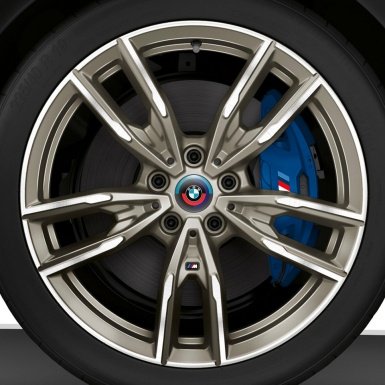 BMW Center Hub Dome Stickers Black 1970