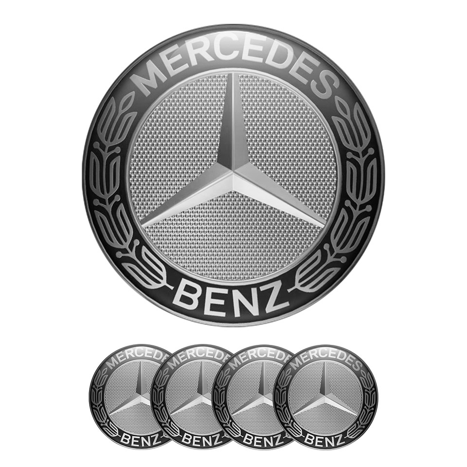 Mercedes Benz Carbon Edition Wheel Center Cap Domed Stickers, Wheel  Emblems, Stickers