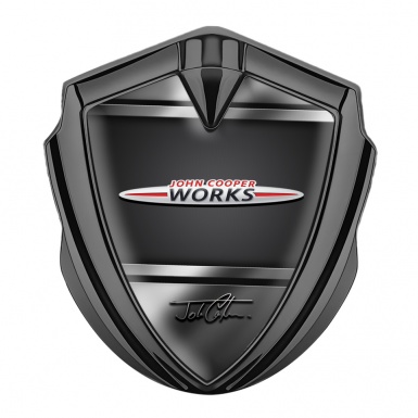 Mini Cooper Tuning Emblem Self Adhesive Graphite Plates John Cooper Works