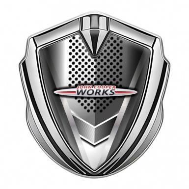 Mini Cooper Bodyside Emblem Silver Metal Grid John Cooper Works Edition